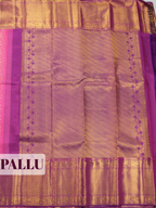 Pink Pure Kanjivaram Bridal Saree with Traditional Vanasingaram Temple Theme Border