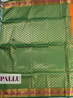 Orange Semi Silk Saree with Woven Paisley Border