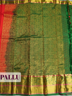 Red Semi Silk Saree with Broad Contrast Wide Ornate Zari Border