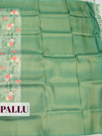 Green Bangalore Sof Silk Saree with Matte Metallic Border