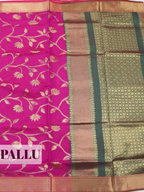 Magenta Sico Saree Saree with Woven zari lattice work border