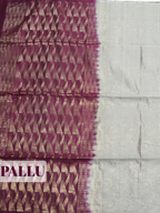 grey Pure Kanchipuram Soft Silk Saree with Border Design