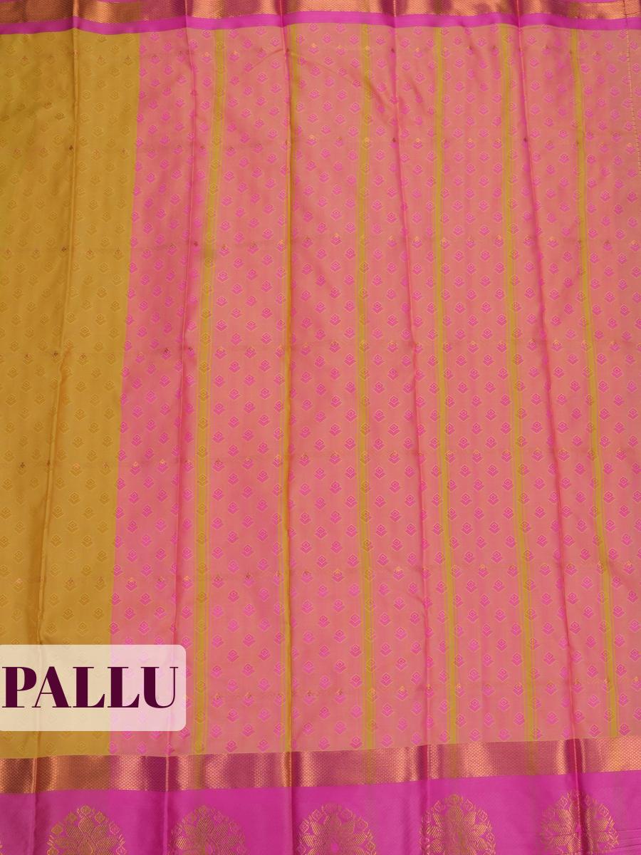 Cream Silk Saree with Geometric Woven Motifs and Gold Zari Floral Border