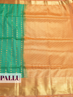 Sage Green Kanjivaram Soft Silk Saree with A zari Kanjivaram brocade border