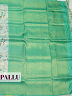Green Bangalore Sof Silk Saree with Brocade Woven Border