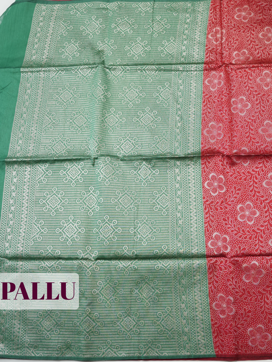 Maroon Sico Saree Saree with Borderless Finish