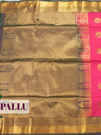 Pink Semi Soft Silk Saree with Leaf Paisley Zari Border